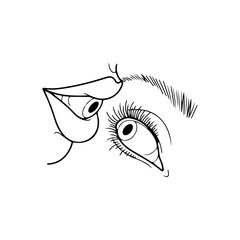 vector illustration of eyes and mouth concept