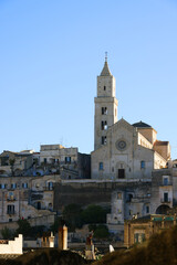 Fototapeta na wymiar Architectural detail of the famous Sassi of Matera, Unesco World Heritage Site in Italy, Europe
