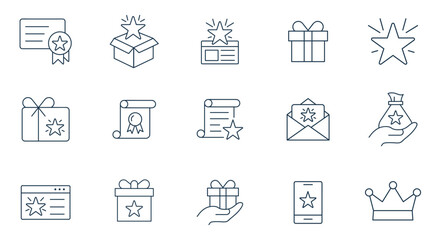 Voucher gift icon vector.  Star, gift box, discount card, donation, Sale voucher, illustration
