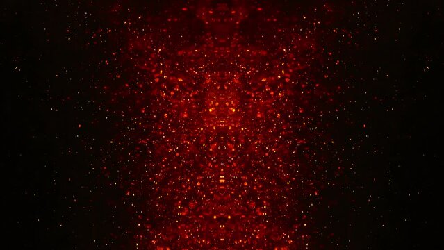 Artistic Visual Of Red Particles Floating In A Pattern - An Abstract Red Patterned Background - Visually Appealing Background Of Red Particles Flying