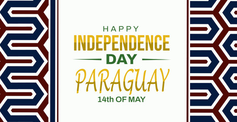 Happy Independence Day of Paraguay background. 14th of may Paraguay independence day wallpaper