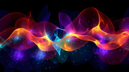 Luminous Fractal Dreams Embracing the Hypnotic Patterns of Neon Wallpaper