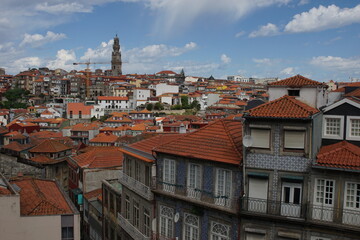 Fototapeta na wymiar Cityscape of the Porto (Oporto), the second largest city in Portugal located on the River Douro