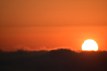 sunset in the mountains