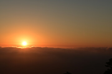 sunset in the mountains