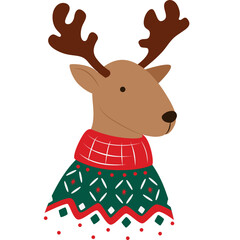 christmas reindeer with sweater