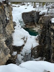 at the top frozen lake