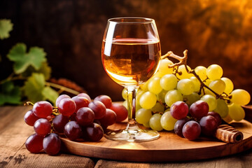 bottle alcohol cabernet beverage background drink wine grape winery food glass. Generative AI.