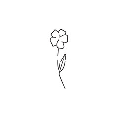 hand drawn flower symbol