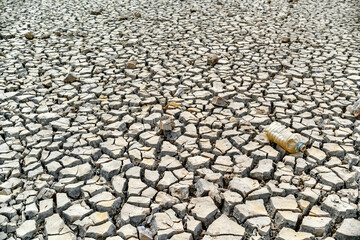 Gerona, Spain:04.23.2023; The ecosystem degradation like water crisis