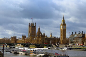 London Big Ben and parliament in England 