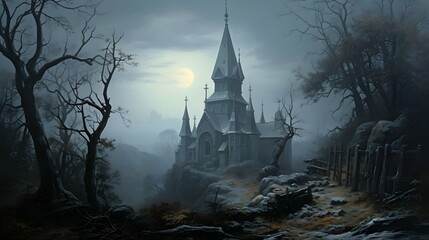 Russian Orthodox Church, Jesus Christ, Religion, Background illustration design, Generative AI