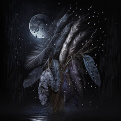 the moon in the night