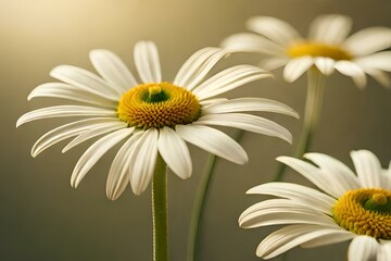 daisies on green generated AI