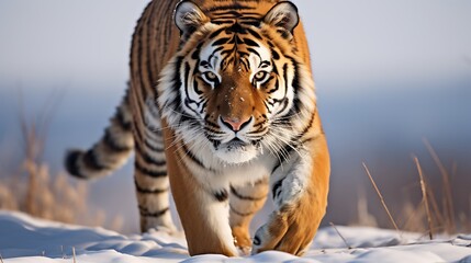 A Siberian Tiger in it's Natural Habitat