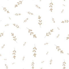 seamless repeat pattern with simple leaf motif on a white background perfect for fabric, scrap booking, wallpaper, gift wrap projects
