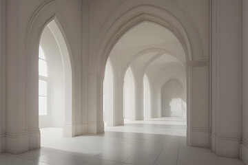 Fototapeta na wymiar arches in the palace, generative ai 