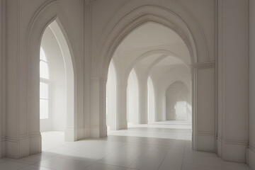 arches in the palace, generative ai	