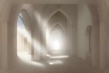 arches in the palace, generative ai	