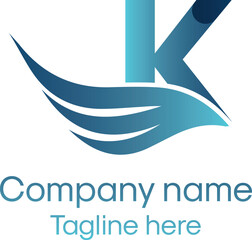 K Digital corporate Real estate modern business vector logo.