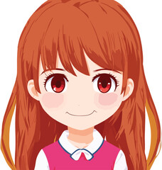 young girl anime style character vector illustration design. Manga Anime girl Hair Faces Cartoon . face young girl anime style character vector illustration design. girl anime female manga cartoon