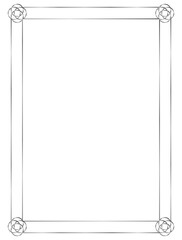 Frame for text. Silver frame isolated on white. Vector metal frame