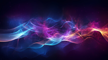 Fototapeta premium abstract neon background, unfocused curvy glowing lines, colorful fantastic wallpaper - AI generated.