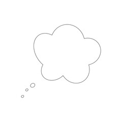 Vector illustration of a speech bubble on a transparent background. cloud computing concept