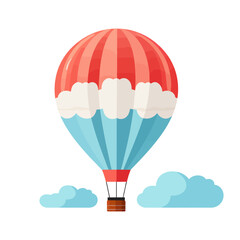 Hot air balloon. Cute image of an isolated balloon.