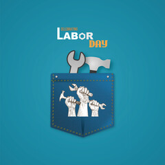 Free vector happy labor day background