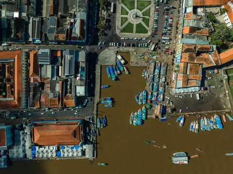 aerial photo with drone of the city Belem do Para in Brazil