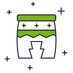 Filled outline Musical instrument huehuetl icon isolated on white background. Vector