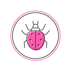 Filled outline Mite icon isolated on white background. Vector