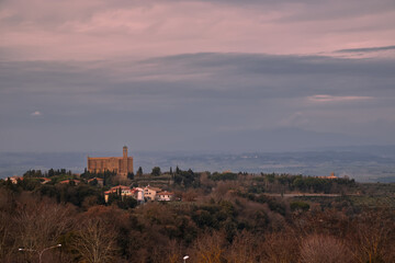 Fototapeta na wymiar Tuscan landscape in Volterra.