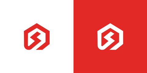 initial house logo, abstract © gufron