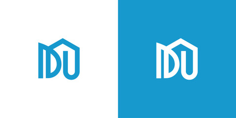 initial house logo, abstract