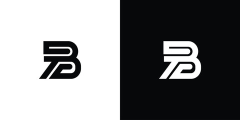 b abstract initial logo
