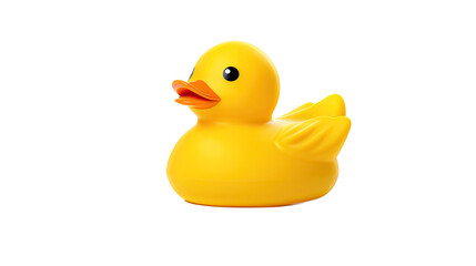 a cute Rubber Ducky 3d, fun summer toy Fun-themed, photorealistic illustrations in a PNG, cutout, and isolated. Generative AI