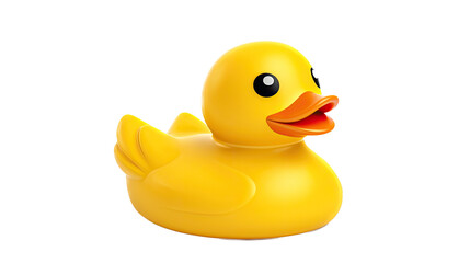 Fototapeta premium a cute Rubber Ducky 3d, fun summer toy Fun-themed, photorealistic illustrations in a PNG, cutout, and isolated. Generative AI