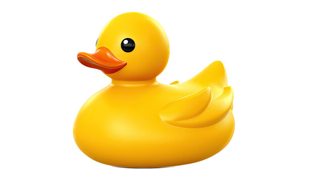 a cute Rubber Ducky 3d, fun summer toy Fun-themed, photorealistic illustrations in a PNG, cutout, and isolated. Generative AI