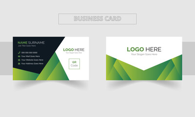 Modern Double-sided creative business card and  name card,horizontal simple clean template vector design, layout in rectangle size