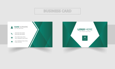 Modern Double-sided creative business card and  name card,horizontal simple clean template vector design, layout in rectangle size
