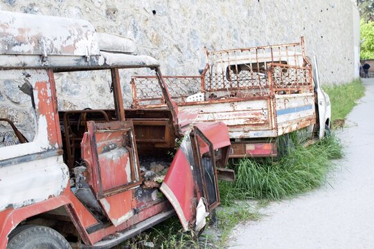 Wreckage Collide: A Tale of Two Dilapidated Vehicles