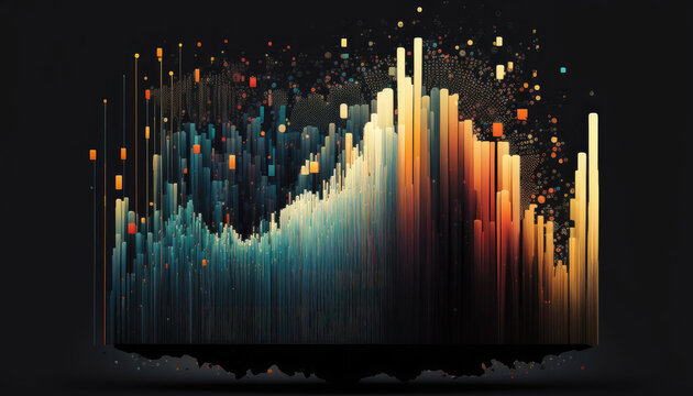 Round big data information flow material, AI generated
