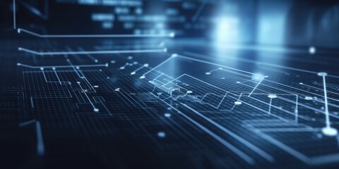 Blue Technology Lines Background