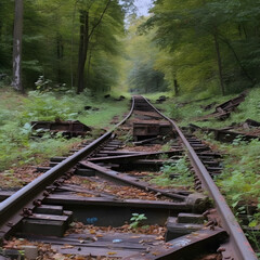 Marode, defekte Bahnstrecke in Deutschland, Generative AI