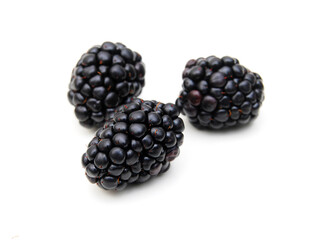 Fresh blackberry on white background