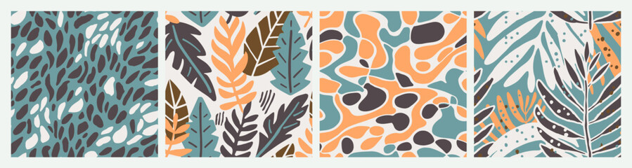 Colorful Seamless Contemporary Plant Fabrics Pattern. Pink Seamless Classic Modern Decor, Seamless
