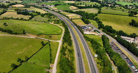 Aerial view of Roads and Infrastructure at Newry City Bypass County Down Northern Ireland
