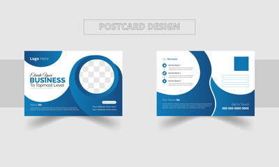 amazing and modern vector corporate and stylish postcard design